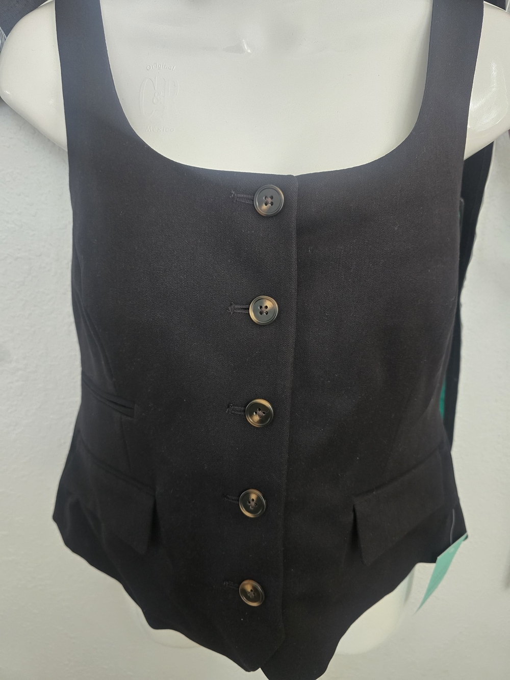 Nasty Gal Black Textured Vest